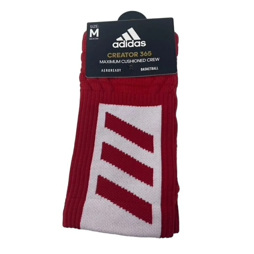 Adidas Basketball CREATOR 365 CREW SOCKS Sz Med/ Men's Shoe size 6.5-9/ Wm 7-10